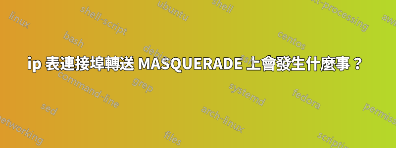 ip 表連接埠轉送 MASQUERADE 上會發生什麼事？