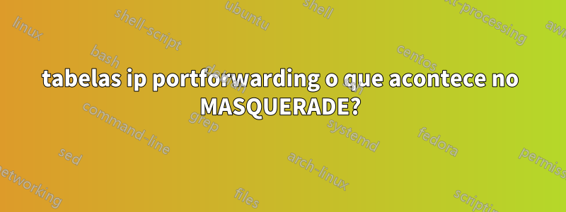 tabelas ip portforwarding o que acontece no MASQUERADE?