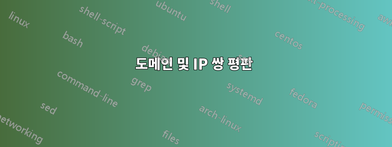 도메인 및 IP 쌍 평판