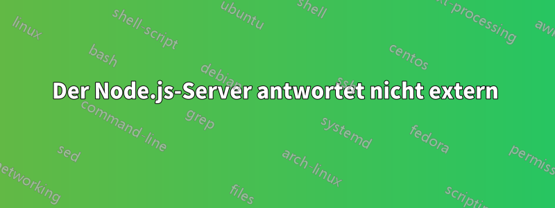 Der Node.js-Server antwortet nicht extern