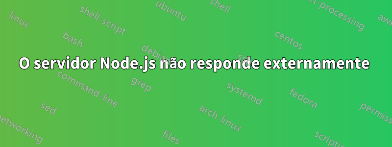 O servidor Node.js não responde externamente