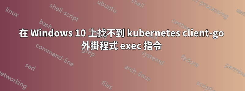 在 Windows 10 上找不到 kubernetes client-go 外掛程式 exec 指令