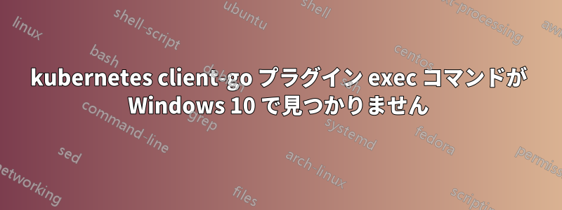 kubernetes client-go プラグイン exec コマンドが Windows 10 で見つかりません