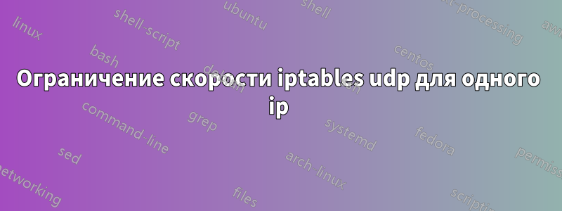 Ограничение скорости iptables udp для одного ip