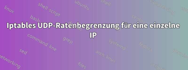 Iptables UDP-Ratenbegrenzung für eine einzelne IP