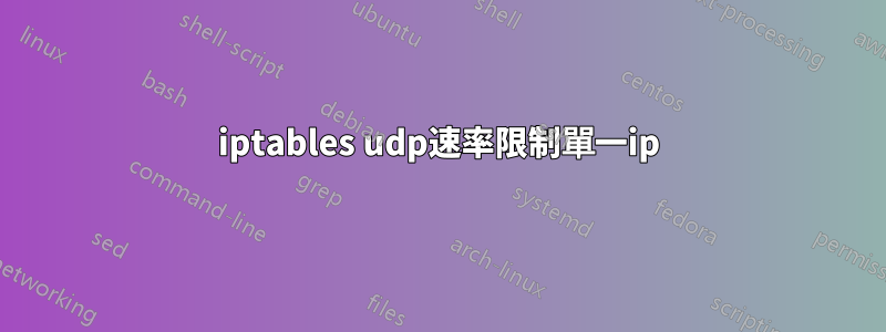 iptables udp速率限制單一ip