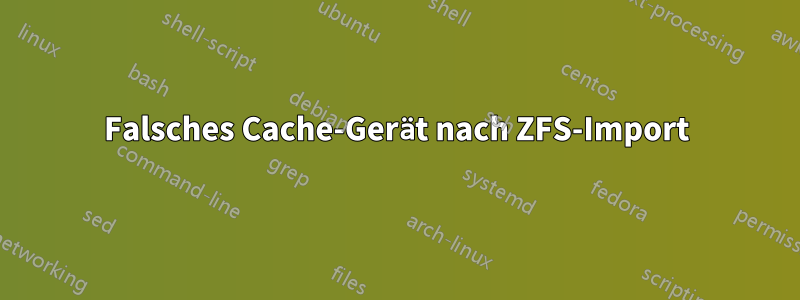 Falsches Cache-Gerät nach ZFS-Import