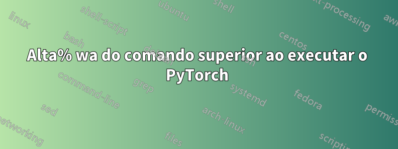 Alta% wa do comando superior ao executar o PyTorch