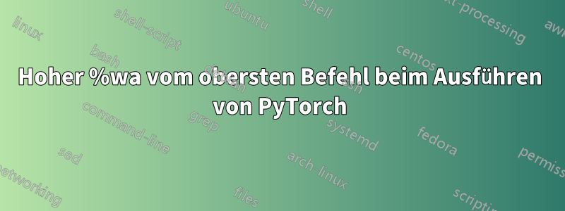 Hoher %wa vom obersten Befehl beim Ausführen von PyTorch