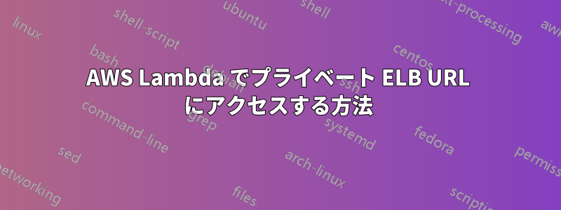 AWS Lambda でプライベート ELB URL にアクセスする方法