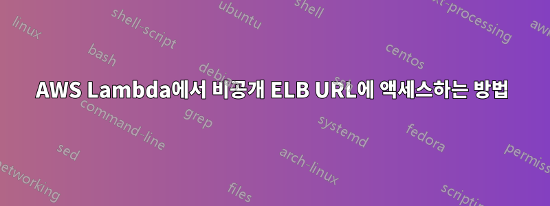 AWS Lambda에서 비공개 ELB URL에 액세스하는 방법