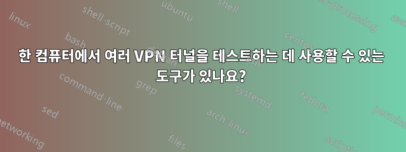 한 컴퓨터에서 여러 VPN 터널을 테스트하는 데 사용할 수 있는 도구가 있나요?