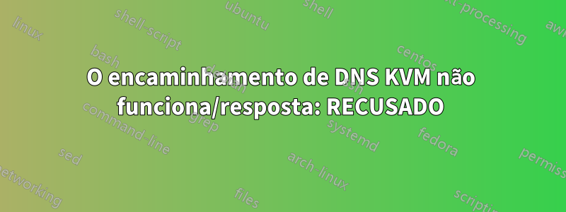 O encaminhamento de DNS KVM não funciona/resposta: RECUSADO