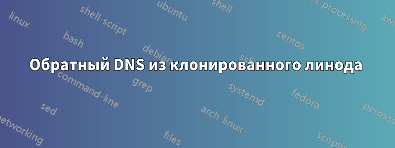 Обратный DNS из клонированного линода