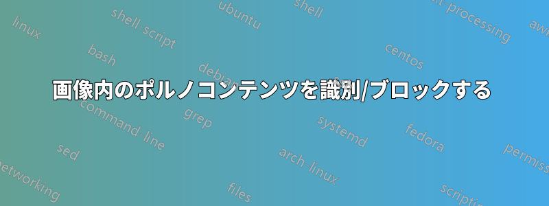 画像内のポルノコンテンツを識別/ブロックする