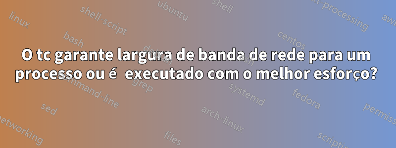 O tc garante largura de banda de rede para um processo ou é executado com o melhor esforço?