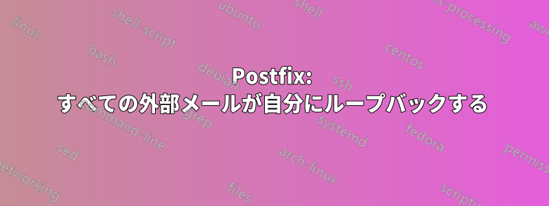 Postfix: すべての外部メールが自分にループバックする