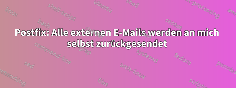 Postfix: Alle externen E-Mails werden an mich selbst zurückgesendet