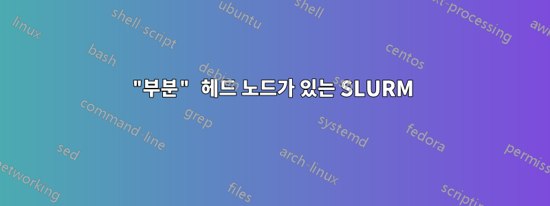 "부분" 헤드 노드가 있는 SLURM