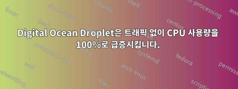 Digital Ocean Droplet은 트래픽 없이 CPU 사용량을 100%로 급증시킵니다.