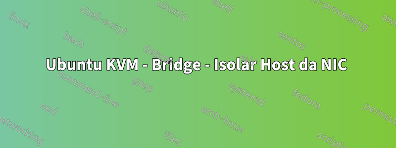 Ubuntu KVM - Bridge - Isolar Host da NIC