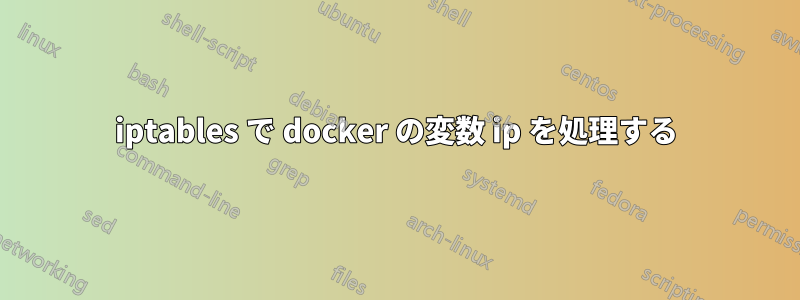 iptables で docker の変数 ip を処理する