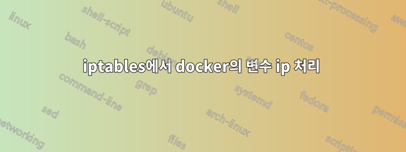 iptables에서 docker의 변수 ip 처리