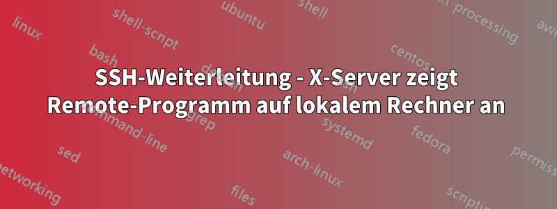 SSH-Weiterleitung - X-Server zeigt Remote-Programm auf lokalem Rechner an