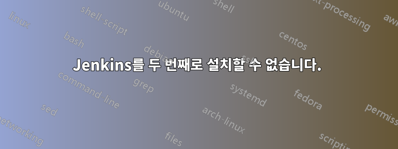 Jenkins를 두 번째로 설치할 수 없습니다.