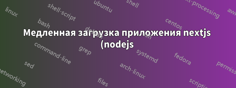 Медленная загрузка приложения nextjs (nodejs) на сервере Apache