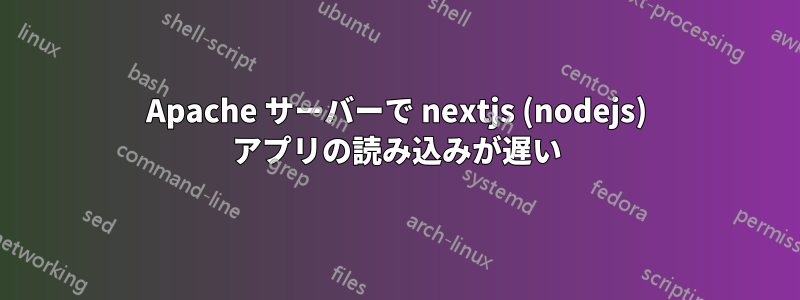 Apache サーバーで nextjs (nodejs) アプリの読み込みが遅い