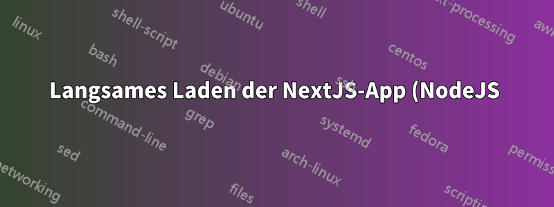 Langsames Laden der NextJS-App (NodeJS) im Apache-Server