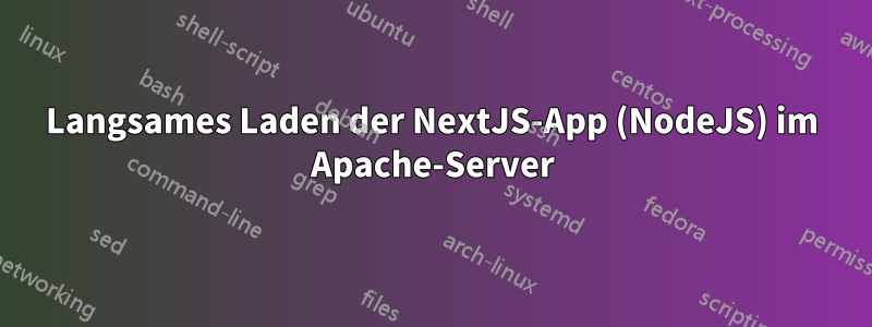 Langsames Laden der NextJS-App (NodeJS) im Apache-Server