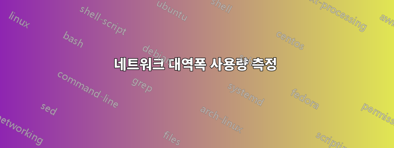 네트워크 대역폭 사용량 측정