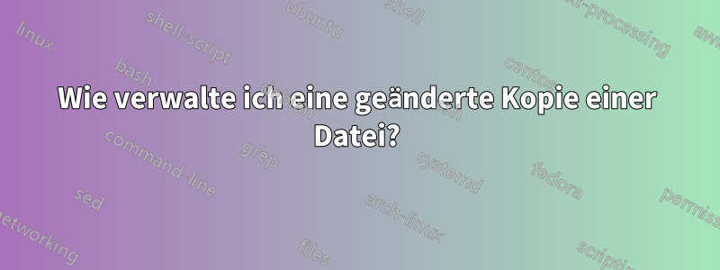 Wie verwalte ich eine geänderte Kopie einer Datei?