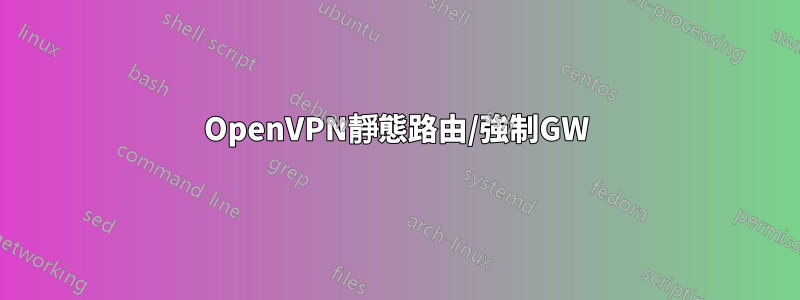 OpenVPN靜態路由/強制GW