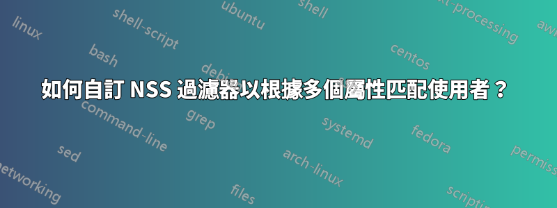 如何自訂 NSS 過濾器以根據多個屬性匹配使用者？