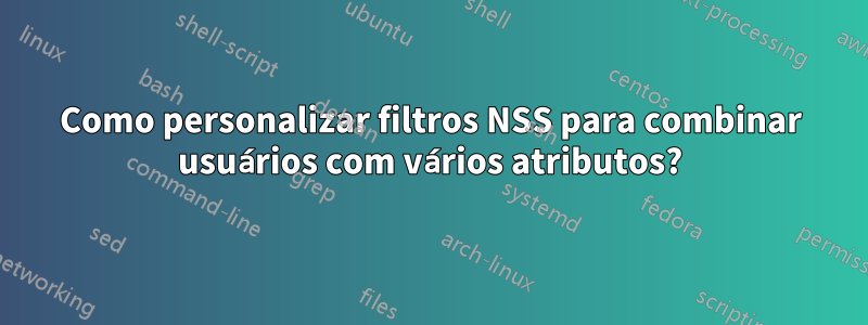 Como personalizar filtros NSS para combinar usuários com vários atributos?