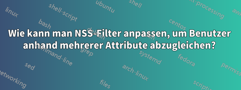 Wie kann man NSS-Filter anpassen, um Benutzer anhand mehrerer Attribute abzugleichen?