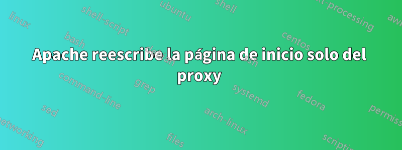 Apache reescribe la página de inicio solo del proxy