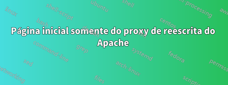 Página inicial somente do proxy de reescrita do Apache