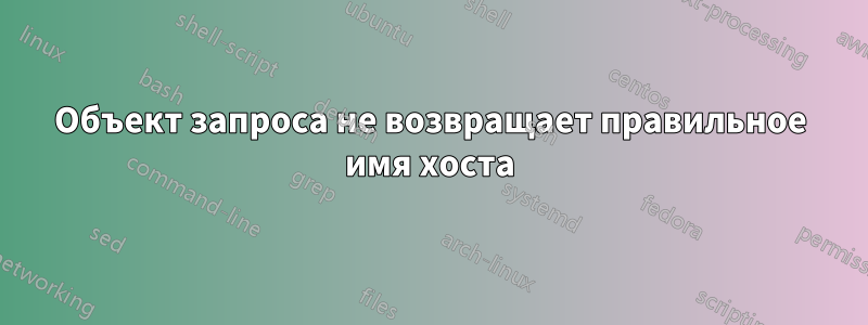 Объект запроса не возвращает правильное имя хоста