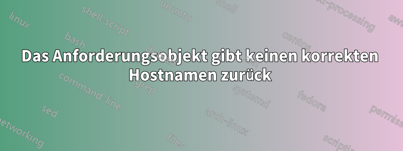 Das Anforderungsobjekt gibt keinen korrekten Hostnamen zurück