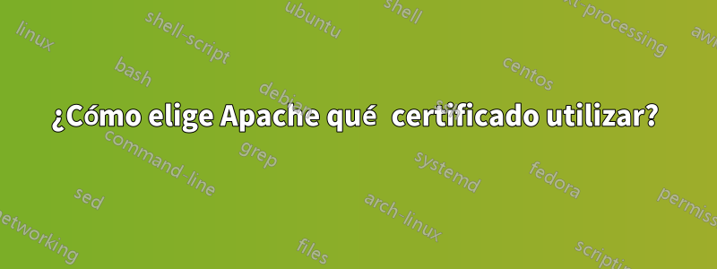 ¿Cómo elige Apache qué certificado utilizar?