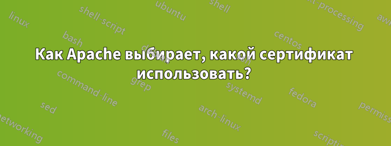 Как Apache выбирает, какой сертификат использовать?