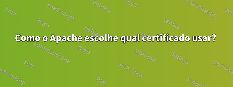 Como o Apache escolhe qual certificado usar?