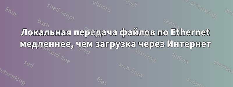 Локальная передача файлов по Ethernet медленнее, чем загрузка через Интернет