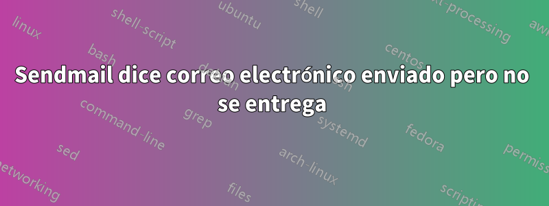 Sendmail dice correo electrónico enviado pero no se entrega