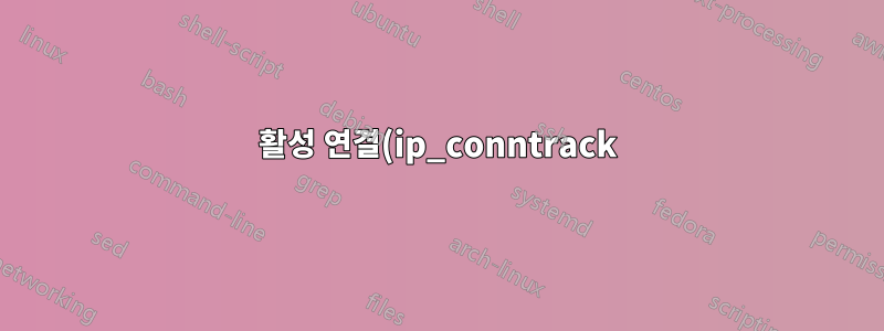 활성 연결(ip_conntrack)을 제한하는 설정은 무엇입니까?