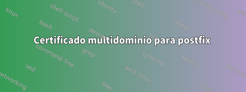 Certificado multidominio para postfix